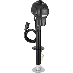 VEVOR Electric Trailer Jack, 3500 lbs, Heavy Duty RV Electric Power Tongue Jack with 7-pin Connector, Manual Crank Handle & Weatherproof Jack Cover, 9.5″-27.5″ Lift, for Trailers, Campers & RVs, Black