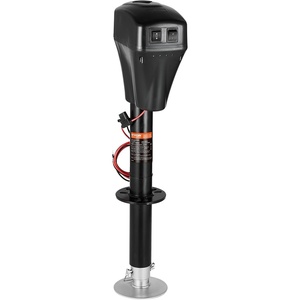 VEVOR Electric Trailer Jack, 5000 lbs, Heavy Duty RV Electric Power Tongue Jack with 2 Way Connector, Manual Crank Handle & Weatherproof Jack Cover, 10″-28.3″ Lift, for RVs, Trailers & Campers, Black(5000LBS)