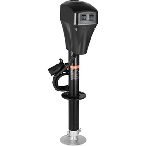 VEVOR Electric Trailer Jack, 5000 lbs, Heavy Duty RV Electric Power Tongue Jack with 7-pin Connector, Manual Crank Handle & Weatherproof Jack Cover, 10″-28.3″ Lift, for Trailers, Campers & RVs, Black