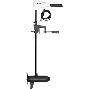 VEVOR Electric Trolling Motor, Transom Mounted Outboard Boat Motors 12V 55lbs Thrust, 8-Speed Electric Boat Engine w/Battery Indicator, for Kayaks, Fishing Boats on Freshwater/Saltwater, 30-In Shaft(Manual 24V 86Ib 36inch)