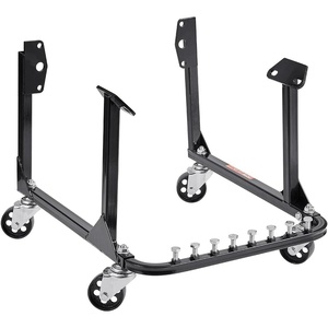 VEVOR Engine Stand, 750 LBS Load Capacity Engine Motor Stand, Heavy-Duty Steel Motor Holder with 4 Swivel Casters and 4 Hook Positions, Suitable for BB-Chevy and GEN-1 SB-Chevy Engines(Black)