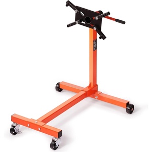 VEVOR Engine Stand, 750 lbs (3/8 Ton) Rotating Engine Motor Stand with 360 Degree Adjustable Head, Cast Iron Motor Hoist Dolly, 4-Caster, 4 Adjustable Arms, for Vehicle Maintenance, Auto Repair(750 LBS)