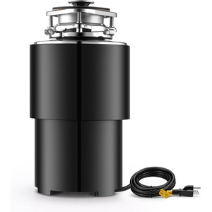 VEVOR Food Waste Garbage Disposal, 3/4HP 1500RPM AC Motor, Continuous Feed Kitchen Sink Garbage Disposer, 3-Bolt Mount Food Waste Grinding System with Splash Guard & Power Cord for Kitchens(3/4HP 1500RPM)