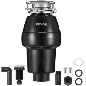 VEVOR Food Waste Garbage Disposal, 3/4HP 1500RPM AC Motor, Continuous Feed Kitchen Sink Garbage Disposer, 3-Bolt Mount Food Waste Grinding System with Splash Guard & Power Cord for Kitchens(1/2 HP 3450RPM)