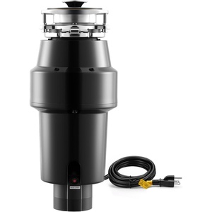 VEVOR Food Waste Garbage Disposal, 3/4HP 1500RPM AC Motor, Continuous Feed Kitchen Sink Garbage Disposer, 3-Bolt Mount Food Waste Grinding System with Splash Guard & Power Cord for Kitchens(1HP 3700RPM)