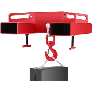 VEVOR Forklift Lifting Hook, 4400lbs Capacity Forklift Lifting Hoist, Red Forklift Mobile Crane with Swivel Hook and Two Large T-Screws, Hook Forklift Lifting Hoist, Fork Lifting Attachment(6600LBS)