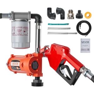 VEVOR Fuel Transfer Pump, 12V DC 10 GPM, Portable Diesel Transfer Pump Kit, with Auto Shut-Off Nozzle, Discharge Hose, Overheat Protection, Power Cable, Explosion-Proof, for Gasoline Diesel Kerosene(12V 10GPM with Filter)
