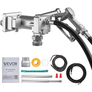 VEVOR Fuel Transfer Pump, 12V DC 10 GPM, Portable Diesel Transfer Pump Kit, with Auto Shut-Off Nozzle, Discharge Hose, Overheat Protection, Power Cable, Explosion-Proof, for Gasoline Diesel Kerosene(12V 15GPM Gear Design)