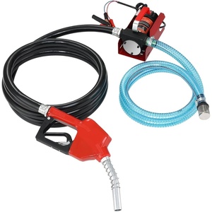 VEVOR Fuel Transfer Pump, 12V DC 10 GPM, Portable Diesel Transfer Pump Kit, with Auto Shut-Off Nozzle, Discharge Hose, Overheat Protection, Power Cable, Explosion-Proof, for Gasoline Diesel Kerosene(12V 10GPM)