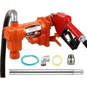 VEVOR Fuel Transfer Pump, 12V DC 20 GPM 1/4 HP, Gasoline Extractor Pump with Automatic Nozzle, Discharge Hose & Suction Pipe for Gasoline, Diesel, Kerosene, Ethanol & Methanol Blends, and Biodiesel(12V 20GPM with Accessories)