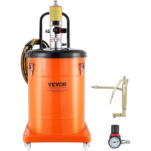 VEVOR Grease Pump, Air Grease Pump with 13 ft High Pressure Hose and Grease Gun, Pneumatic Grease Pump, Portable Lubrication Grease Pump with 360° Swivel Grease Gun Head(10.5 Gallon)
