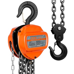 VEVOR Hand Chain Hoist, 2 Ton 4400 lbs Capacity 10 FT Come Along, G80 Galvanized Carbon Steel with Double-Pawl Brake, Auto Chain Leading & 360° Rotation Hook, for Garage Factory Dock(2 ton 10ft G80)