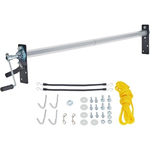 VEVOR Hand Crank Tarp Roller Kit, 64″ to 104″ Wide, Aluminum Alloy, Manual Cab Level Dump Truck Tarp Roller with 7″ Sponge-Wrapped Handle, Perfect for Dump Trucks, Trailers, Trash Haulers (No Tarp)