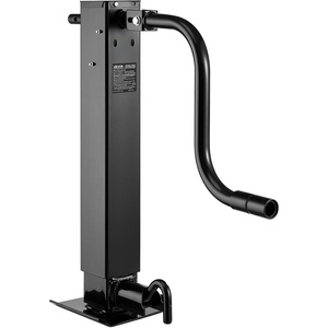 VEVOR Heavy-Duty Trailer Jack, 12,000 lbs Load Capacity, Sidewind Square Direct Weld-on Trailer Jack with Handle Crank, Adjustable Drop Leg, 26-Inch Travel for Lifting RV, Utility, Yacht Trailers(12000lbs (26 inch Stroke))