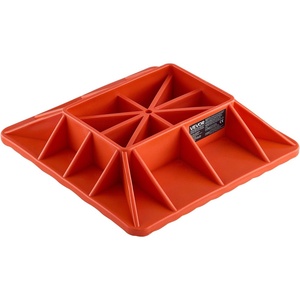 VEVOR High Lift Jack Base and Handle Keeper, 11.6″ x 11.6″ Off Road Jack Stand Base with 7000 Pound Capacity, Heavy-Duty Farm Jacks Support Stand for Most Jacks with 7.3″ x 4.7″ Base, Red