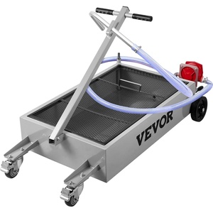 VEVOR Low Profile Oil Drain Pan, 25 Gal Oil Drain Pan with 110V High-Flow Electric Pump, Large Capacity Oil Change Pan with 7.2ft Hose & Folding Handle, Rolling Oil Drain Cart for Trucks, Buses, RVs(Camouflage)