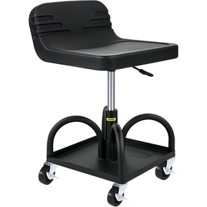 VEVOR Mobile Rolling Seat, 300LBS Capacity, 15.7″ to 20.5″ Adjustable Height, Mechanic Rolling Stool with Swivel Wheels and Tool Tray, for Workshop, Auto Repair Shop, Black