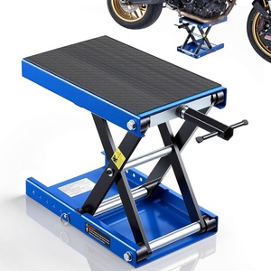 VEVOR Motorcycle Lift, 1100 LBS Motorcycle Scissor Lift Jack with Wide Deck & Safety Pin, 3.7″-13.8″ Center Hoist Crank Stand, Steel Scissor Jack for Street Bikes, Cruiser Bikes, Touring Motorcycles | Steel Scissor Jack with Lock Pin, 3.7″-13.8″ Center Hoist Crank Stand, for Street Bikes, Cruiser Bikes, Touring Motorcycles(Blue)