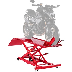 VEVOR Motorcycle Lift Table, 1000lbs Weight Capacity, 360° Flexible Moving Motorcycle Jack Stand, 8.6-31 in Height Range, Heavy Duty Bike Repair Stand with Security Lock for ATVs, Dirt Bike(1000lbs-Hydraulic-with non-adjustable width)