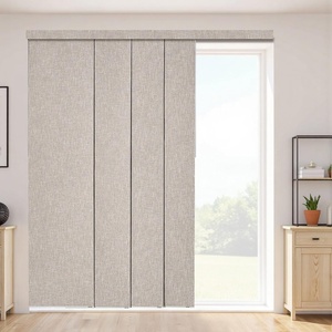 VEVOR Panel Track Blinds, Extendable Track from 45.8 in to 86 in W, Trimmable Panel Curtains Up to 96 in H, Vertical Blackout Panel Blinds for Sliding Doors, Patio Doors, Room Divider, Windows, Brown(Brown)