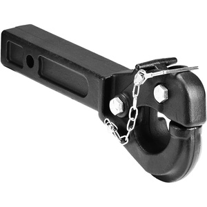 VEVOR Pintle Hook, 20000 lbs, Pintle Hook Hitch for 2/2.5-inch Hitch Hook Military Receiver, Combination 2-5/16-inch Hitch Ball, Fits 2.5 to 3-inch Lunette Ring, 15.6-inch Length, Black Powder Coat(No Ball  20000 lbs)