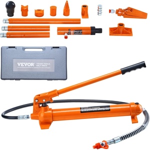 VEVOR Porta Power Kit, 12 Ton Load, Portable Hydraulic Jack with 4.6 ft Extended Oil Hose, Long Handle Design, Auto Body Frame Repair Kit with Portable Storage Case for Car Repair, Truck, Farm(12 Ton)