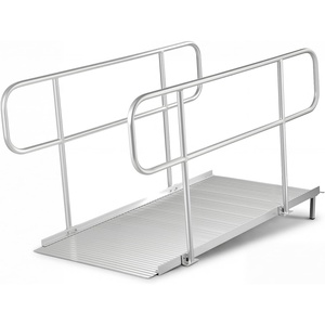 VEVOR Portable Wheelchair Ramp 5FT, Non-Slip Aluminum Folding Handicap Ramp, Door Threshold Ramps for Wheelchair for Home,Wheel Chair Ramp Steps, Cars, Scooter, Cart, Curbs, Stairs(71.1 x 32.7 x 42.5 in)