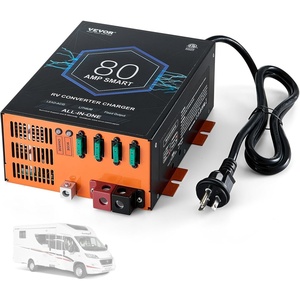 VEVOR RV Converter, 45 Amp, 110V AC to 12V DC RV Power Converter Battery Charger with 4 Stage Smart Charging 13V to 16.5V Adjustable Operating Range, Compatible with Lithium Lead Acid Battery, ETL(80 Amp)