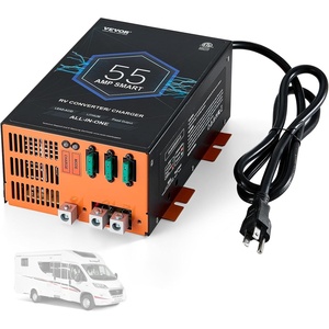 VEVOR RV Converter, 45 Amp, 110V AC to 12V DC RV Power Converter Battery Charger with 4 Stage Smart Charging 13V to 16.5V Adjustable Operating Range, Compatible with Lithium Lead Acid Battery, ETL(55 Amp)