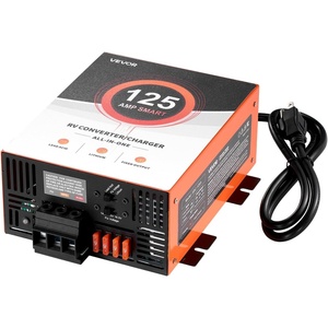 VEVOR RV Power Converter, 65 Amp, 110V AC to 12V DC RV Converter Battery Charger, Multi Stage Smart Charging, 13V to 16.5V Operating Range, Compatible with Lithium & Lead Acid Battery, for Camper(125A)