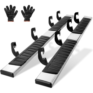 VEVOR Running Boards, 6″ Step Bars Compatible with 2019-2023 Chevy Silverado/GMC Sierra 1500, 2020-2024 2500/3500HD Crew Cab, 201 Stainless Steel Side Steps Nerf Bars, 500LBS, 2 Piece(07-18 Silverado 1500 Crew Cab)