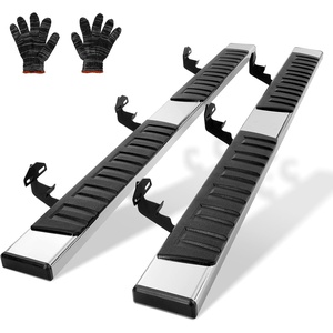 VEVOR Running Boards, 6″ Step Bars Compatible with 2019-2023 Chevy Silverado/GMC Sierra 1500, 2020-2024 2500/3500HD Crew Cab, 201 Stainless Steel Side Steps Nerf Bars, 500LBS, 2 Piece(09-18 Ram1500 Crew Cab)