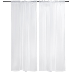 VEVOR Sheer Curtains, 84 inches Long, 2 Panels Set Sheer White Curtains, Each 52″ W x 84″ L, Dual Rod Pocket Installation, 100% Polyester Window Drapes for Bedroom, Living Room, Balcony, Yard(White)