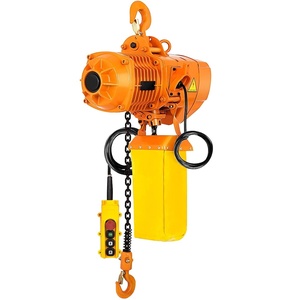 VEVOR Single Phase Electric Chain Hoist, 2200Lbs /1 ton 10ft Lift Height with Electrical Hook, G80 Mount Chain Hoist, Double Chain with Pendant Control 110V for Logistics, Factories and Agriculture(2200 Lbs)