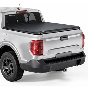 VEVOR Soft Roll-Up Truck Bed Tonneau Cover, Compatible with 2017-2026 Ford F-250/350/450 Super Duty, Fits 6.8 ft (6 ft 10 in/82 in) Bed, Triple-Layer PVC Tonneau Cover with Three Aluminum Alloy Bars(4.5 ft)