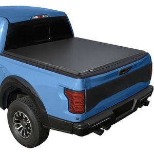 VEVOR Soft Roll-Up Truck Bed Tonneau Cover, Compatible with 2017-2026 Ford F-250/350/450 Super Duty, Fits 6.8 ft (6 ft 10 in/82 in) Bed, Triple-Layer PVC Tonneau Cover with Three Aluminum Alloy Bars(5.6 ft)