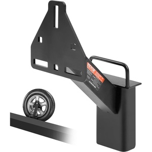 VEVOR Spare Tire Carrier, Trailer Spare Tire Mount, 160 lbs Capacity, Utility Trailer Accessories Fits Most 4 & 5 & 6 & 8 Lugs Wheels on 4″, 4.25″, 4.5″, 4.75″, 5″, 5.5″, 6″, 6.5″ Bolt Patterns(Single-bolt)