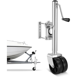 VEVOR Trailer Jack with Wheel, 2000 lbs Load Capacity, Heavy Duty Swivel Boat Trailer Jack with PP Dual Wheel & Ergonomic Handle, 15-27 Inch Lift Range, Fit for RVs, Boats and Utility Trailers(2000lbs Upgraded (15-27 Inch Lift Range))