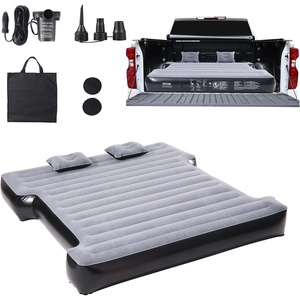 VEVOR Truck Bed Air Mattress, for 5.5-5.8 ft Full Size Short Truck Beds, Inflatable Air Mattress Bed with 12V Air Pump 2 Pillows, Carry Bag, for Silverado, RAM, F Series, Sierra, Titan, Tundra(5.5-5.8 ft)