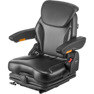 VEVOR Universal Forklift Seat, Tractor Suspension Seat with Adjustable Back, Armrest, Headrest & Safety Belt, Secure Fold Down Tractor Seat with Micro Switch, Lawnmower Seat for Skid Loader Bulldozer(Suspension Seat)