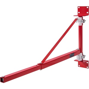 VEVOR Wall Mount Jib Crane, 1320 lbs Max Load Capacity Electric Scaffolding Lift, Electric Hoist Holder Swing Arm with Pole, Steel Hoist Frame, 180° Swivel Scaffold Lifting Arm for Electric Hoist(660/1320 LBS)