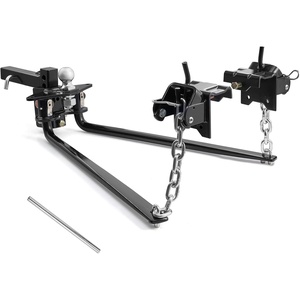 VEVOR Weight Distribution Hitch, 10000 lbs Max Towing & 1000 lbs Max Tongue, Weight Distributing Hitches Kit Includes 2 in Shank and 2-5/16 in Ball, Load Leveling Hitch for Trailers, Black(1000 lbs)