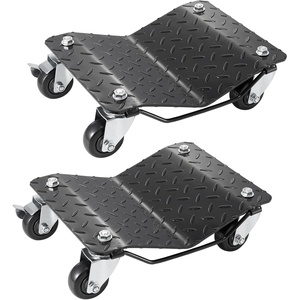 VEVOR Wheel Dolly, Max Capacity 1500 Lbs Car Dolly, Car Jack Dolly Lifter with Wheels, Heavy Duty Vehicle Positioning Ratchet Tire Jack, for Vehicle Car Auto Repair Moving | Heavy Duty Steel Vehicle Positioning Ratchet Tire Jack with Wheels, for Vehicle Car Auto Repair Moving, Red + Silver(2 Pack)