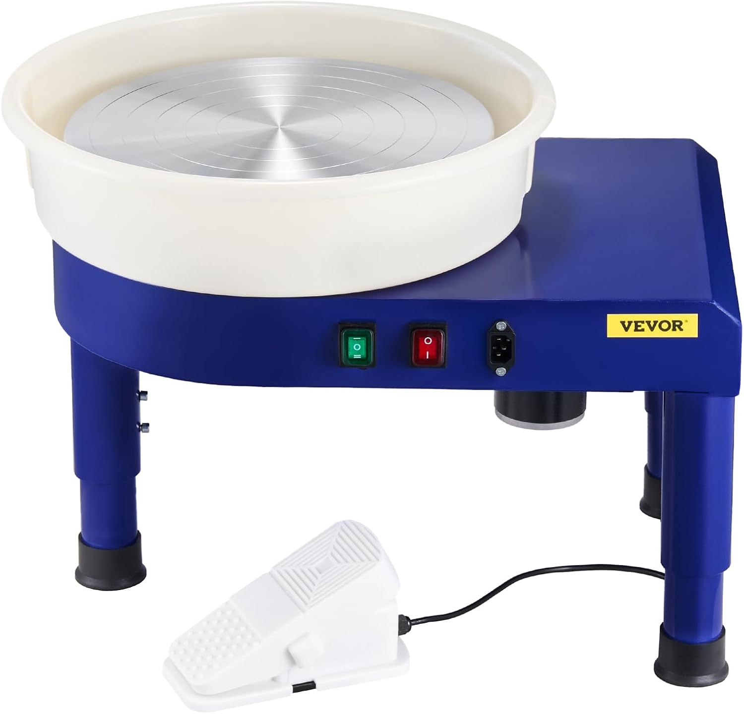 image:imageVEVOR 14in Pottery Wheel for Adults Beginners 06in HeightAdjustable 450W Pottery Forming Machine 60300RPM Electric Ceramic Wheel BlueBlue