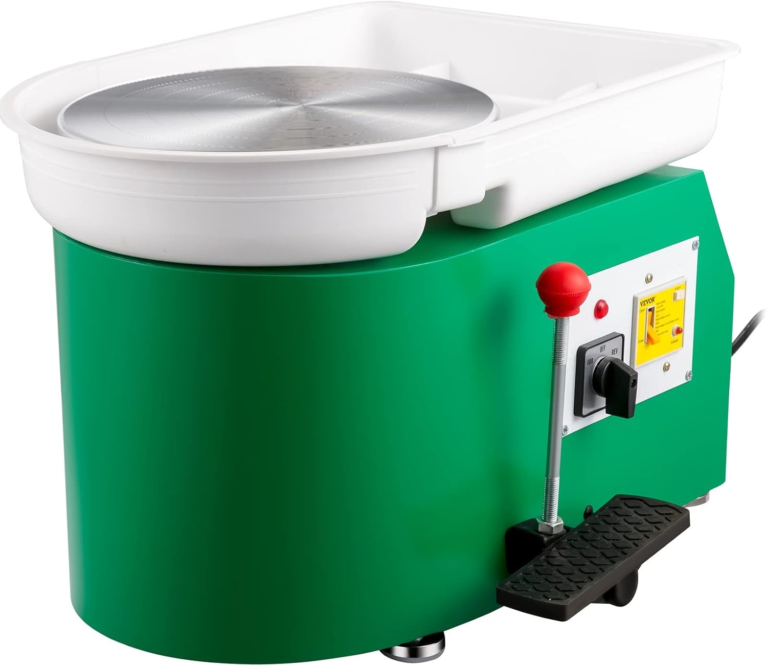 image:imageVEVOR 14in Pottery Wheel for Adults Beginners 06in HeightAdjustable 450W Pottery Forming Machine 60300RPM Electric Ceramic Wheel BlueGreen