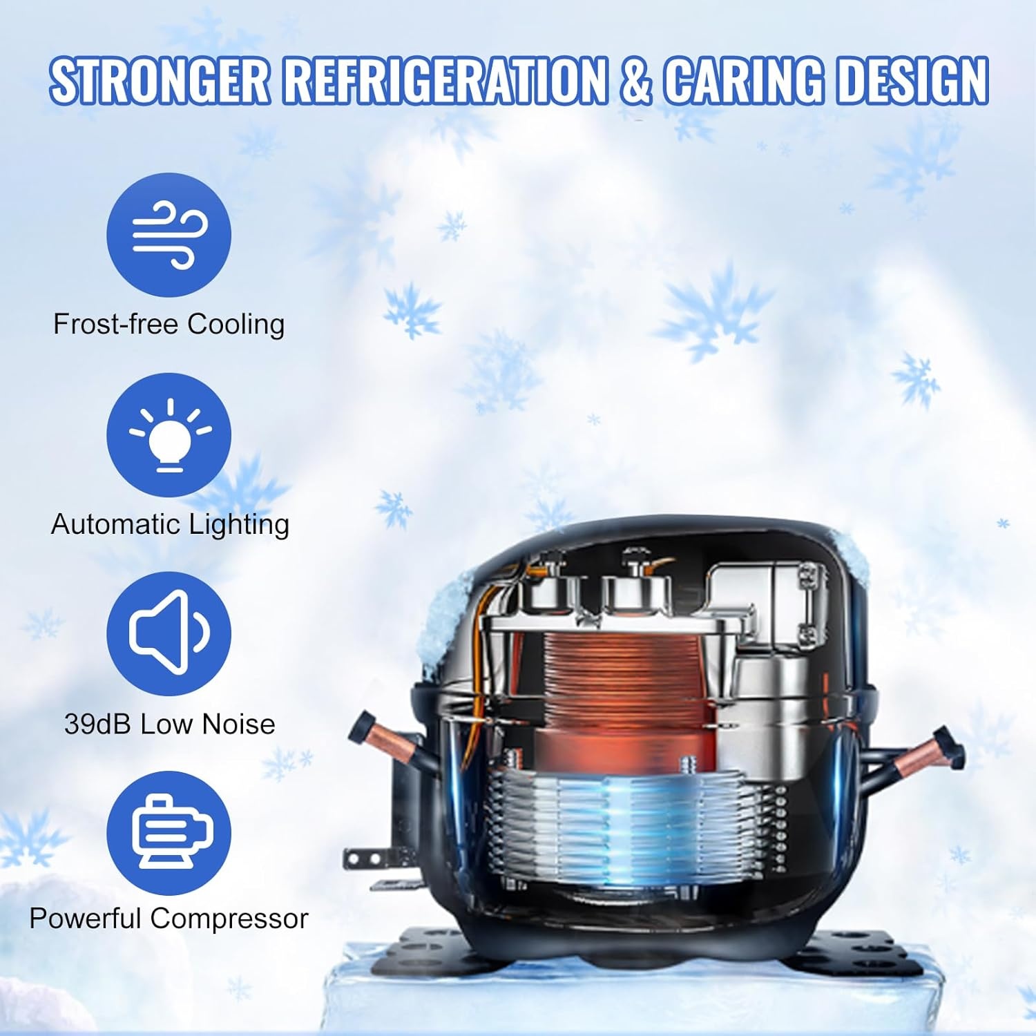 image:imageVEVOR 24Inch Outdoor Beverage Refrigerator 150 QT Builtin Drink Fridge 056 kWhDay EnergyEfficient Cooler with 304 Stainless Steel Door Holds 180 Cans for Outdoor Kitchen Home Bar PatioSilver