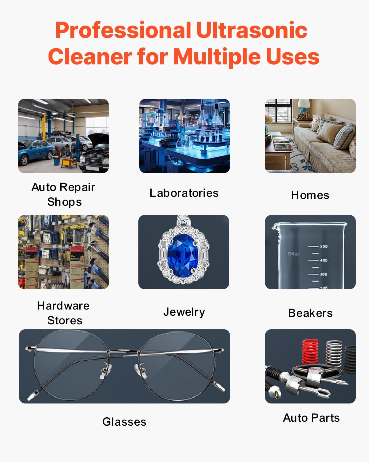 image:imageVEVOR 2L Ultra Sonic Cleaner 60W Digital Sonic Cleaning Machine with Gentle Mode amp Upgraded Degassing 40kHz Ultrasound Cleaner Machine with Heater amp Timer for Jewelry Glasses Tools Retainer10l