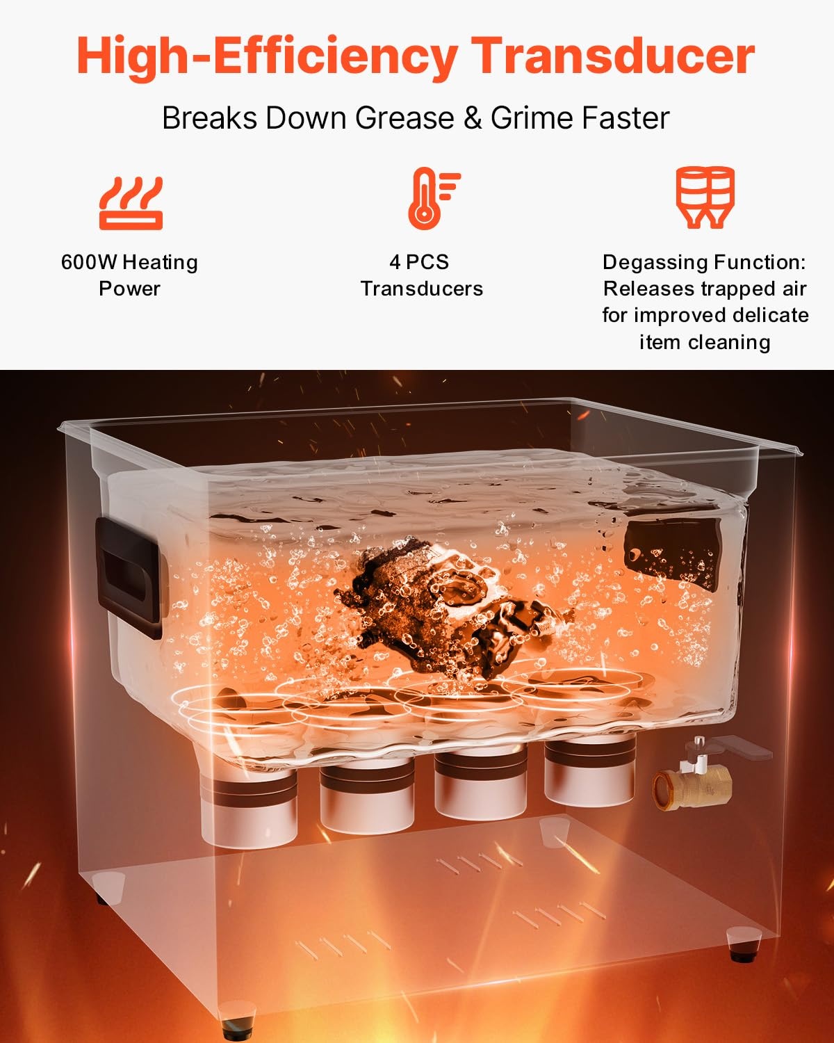 image:imageVEVOR 2L Ultra Sonic Cleaner 60W Digital Sonic Cleaning Machine with Gentle Mode amp Upgraded Degassing 40kHz Ultrasound Cleaner Machine with Heater amp Timer for Jewelry Glasses Tools Retainer10l