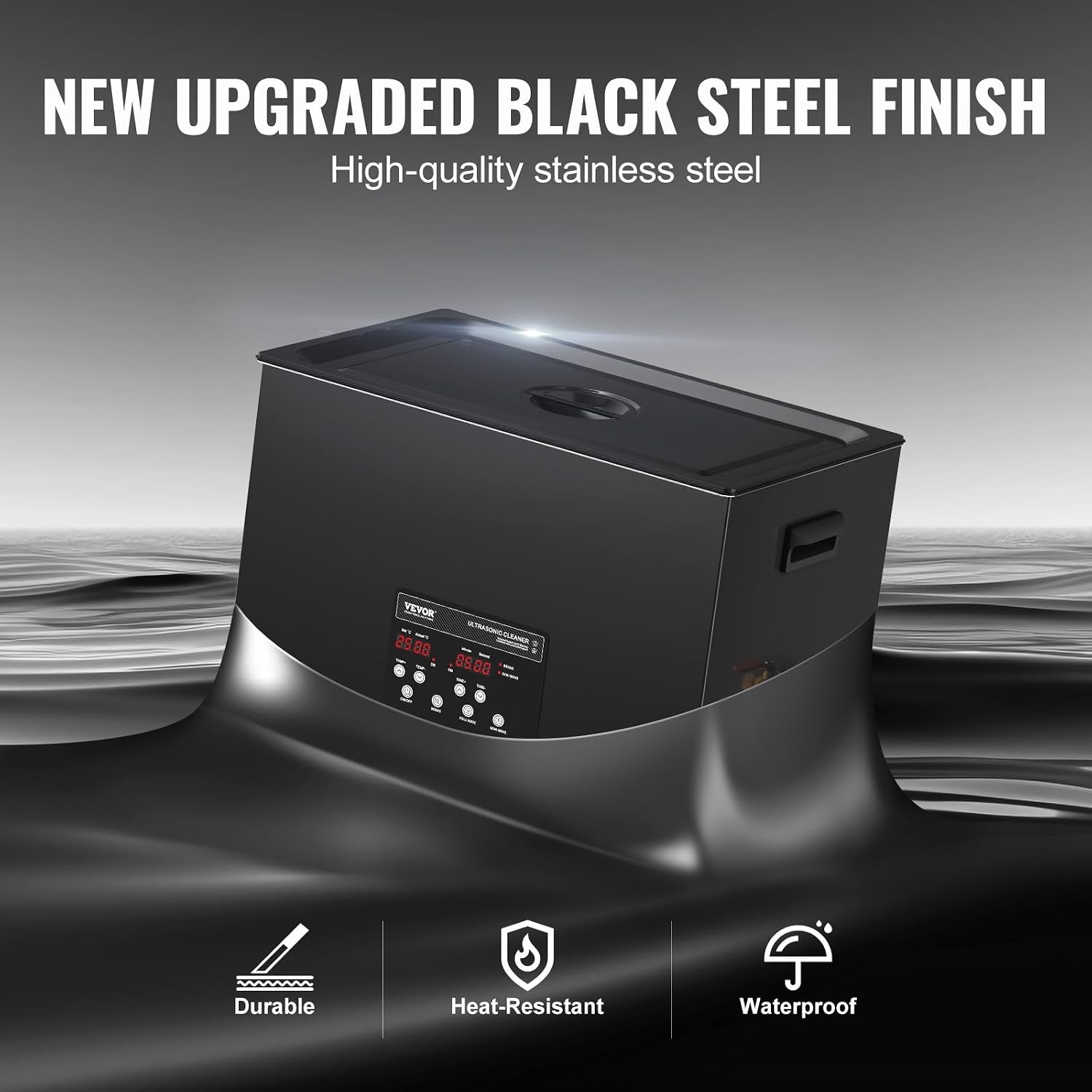 image:imageVEVOR 2L Ultra Sonic Cleaner 60W Digital Sonic Cleaning Machine with Gentle Mode amp Upgraded Degassing 40kHz Ultrasound Cleaner Machine with Heater amp Timer for Jewelry Glasses Tools Retainer30L