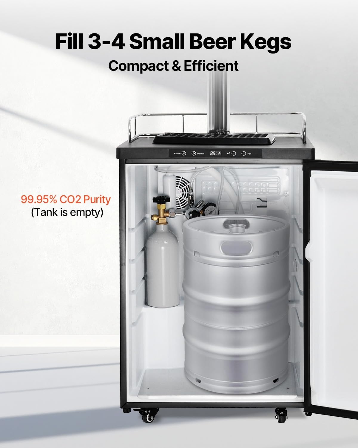 image:imageVEVOR CO2 Tank 10 lbs New Aluminum Alloy Cylinder CO2 Air Tank with Light Spray Coating CGA320 Valve Handle amp Adjustable Pressure DOT Approved Cylinder for Draft Beer Dispensing25 lbs